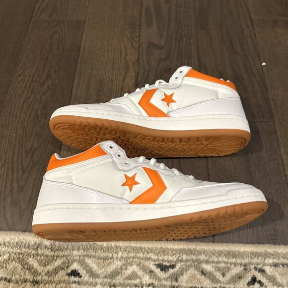 Converse Fastbreak Pro Mid Sneakers Men's Size 11 White/ Orange A09185C - Picture 3 of 7